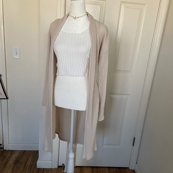 ✧ GAP Beige Tie Long Cardigan ✧ - Picture 7 of 10